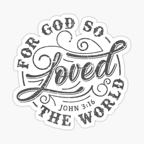 John 3:16 Stickers  Christian Stickers With Bible Verse