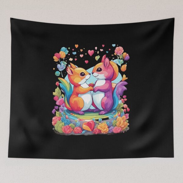 Item preview, Kawaii Squirrel in Love designed and sold by macadolie.