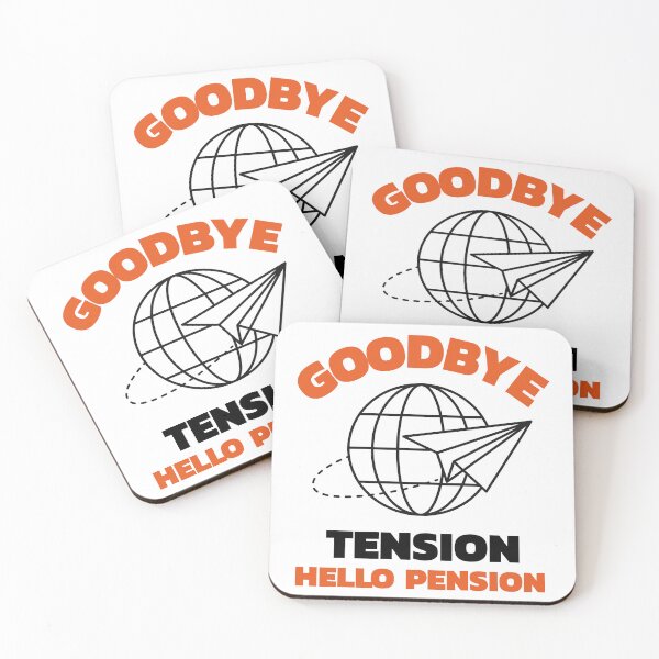 Item preview, Goodbye Tension Hello Pension designed and sold by crazydotdesigns.
