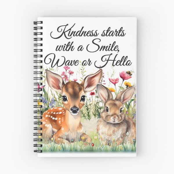 Artikelvorschau, Deer & Bunny – Freundlichkeit beginnt mit einem Lächeln, Winken oder Hallo entworfen und verkauft von Karen Wood.