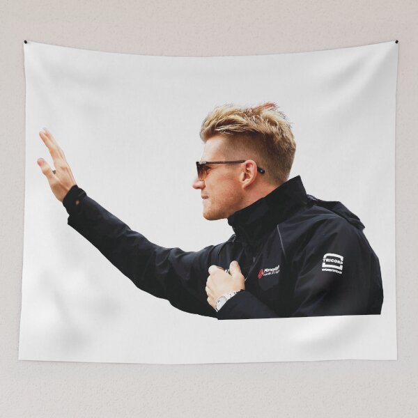 Item preview, Nico Hulkenberg F1 Driver Waving F1 Team Kevin Magnussen Teammate designed and sold by FormulaGTee1.