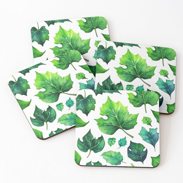 Item preview, Green Leaves - Natural Floral Pattern Décor White Background designed and sold by SassyArtistry.