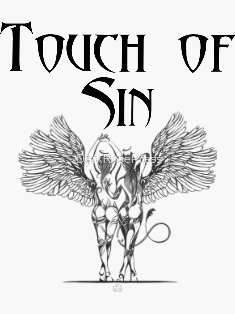Thumbnail 3 of 3, Sticker, Touch of Sin (duo) designed and sold by DarkRosePress.
