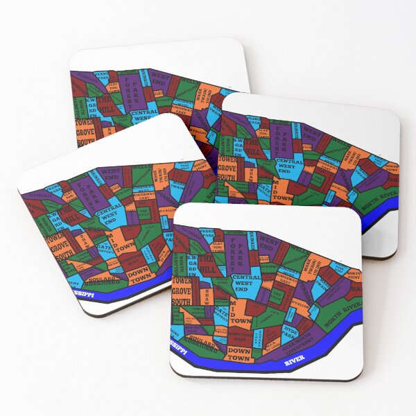 Item preview, St. Louis Neighborhood Map designed and sold by vossfish.
