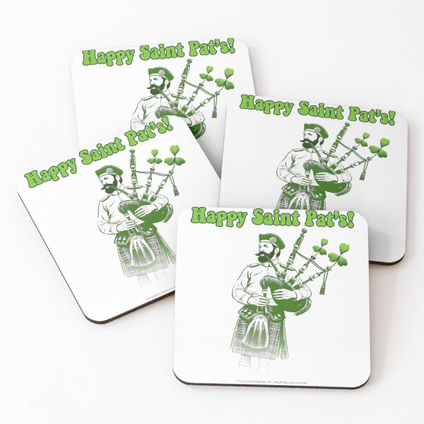 Item preview, Happy St Pat's! - Bagpipe Player designed and sold by The Imagination Source™.