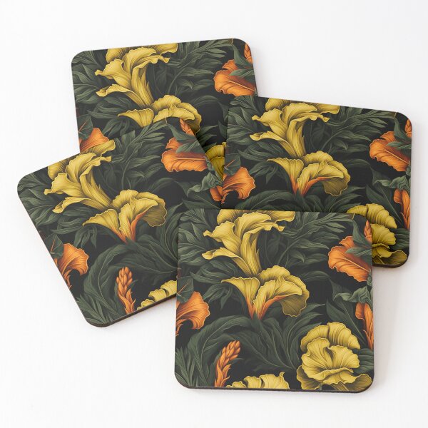 Item preview, Gladiolus Tile 20: Rainbow Trumpets Soaring on Blazing Vibrant Spears of Floral Fire designed and sold by TheBrainArt.