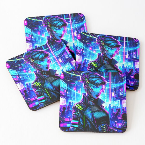 Item preview, Neon Light Glitch Women Wearing Jacket designed and sold by digitalgull.