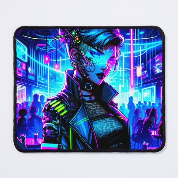 Item preview, Neon Light Glitch Women Wearing Jacket designed and sold by digitalgull.