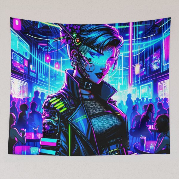 Item preview, Neon Light Glitch Women Wearing Jacket designed and sold by digitalgull.