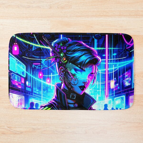 Item preview, Neon Light Glitch Women Wearing Jacket designed and sold by digitalgull.