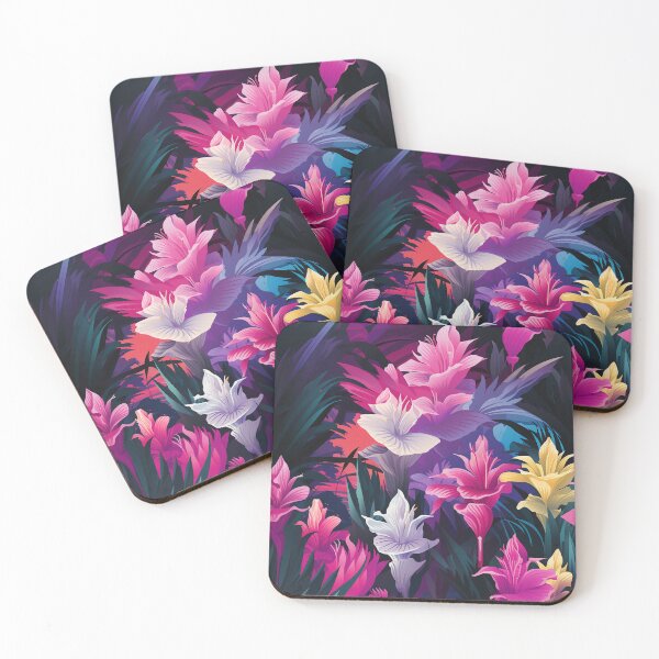 Item preview, Gladiolus Tile 22: Rainbow Trumpets Soaring on Blazing Vibrant Spears of Floral Fire designed and sold by TheBrainArt.