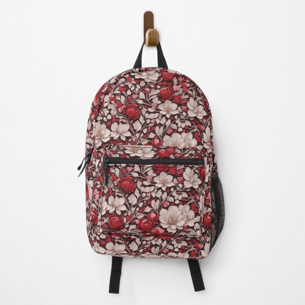 Item preview, White and Red Valentines Floral Seamless Pattern  designed and sold by PaxtonProjects.