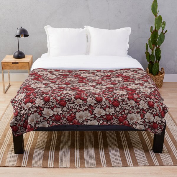 Item preview, White and Red Valentines Floral Seamless Pattern  designed and sold by PaxtonProjects.