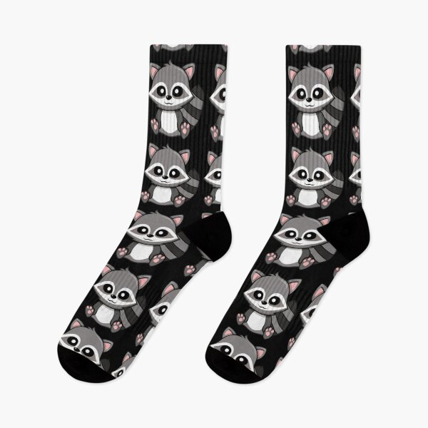 Item preview, Cute Baby Trash Panda Mascot Raccoon Black And White Kawaii designed and sold by Cr320.