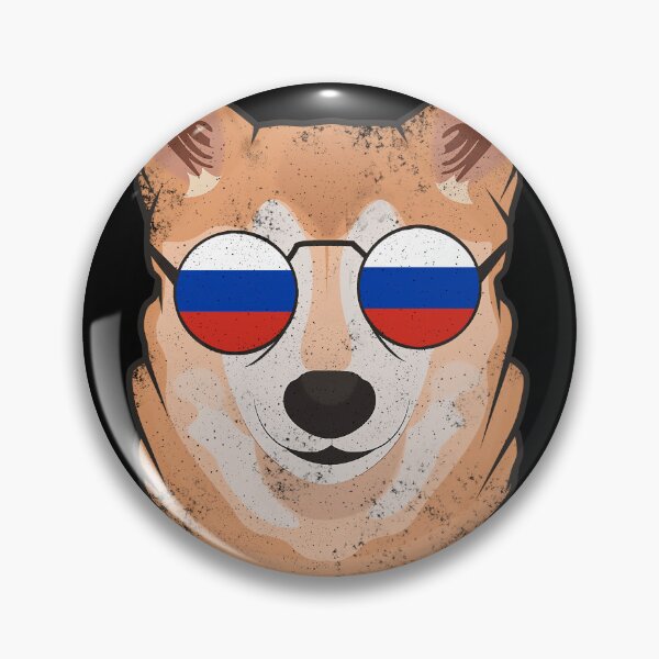 Artikelvorschau, Vintage patriotische Shiba Inu russische Flagge entworfen und verkauft von feether-store.
