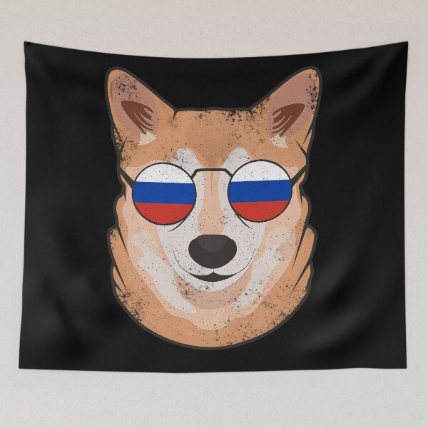 Item preview, Vintage Patriotic Shiba Inu Russian Flag designed and sold by feether-store.