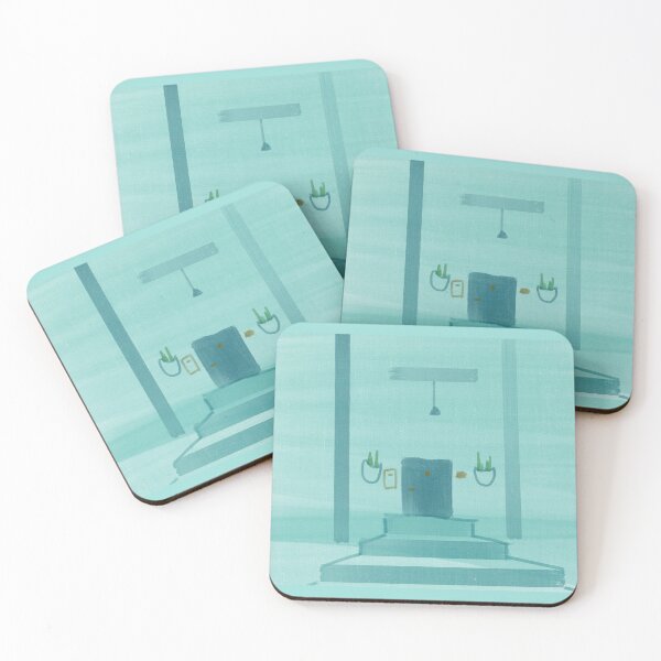 Item preview, little doors series: teal designed and sold by Clara  Memmoli.