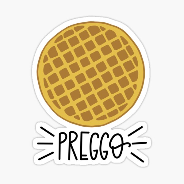 Item preview, preggo waffle pun pregnant designed and sold by hintofmint.
