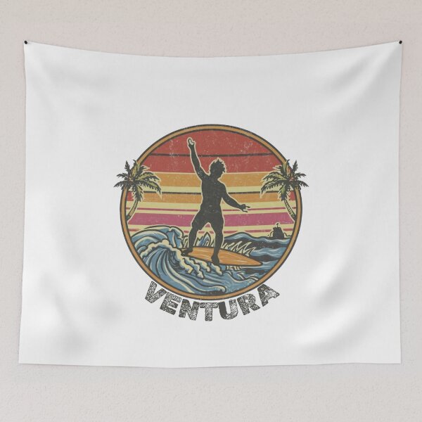 Item preview, Ventura, California | Surfer guy with palm trees designed and sold by CircinusStore.