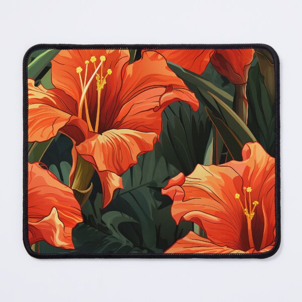Item preview, Gladiolus Tile 27: Rainbow Trumpets Soaring on Blazing Vibrant Spears of Floral Fire designed and sold by TheBrainArt.