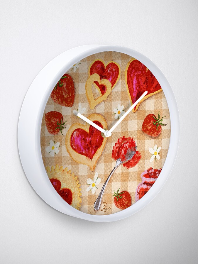 Thumbnail 1 of 4, Clock, Linzer Cookies are My Jam designed and sold by LillyUndercroft.