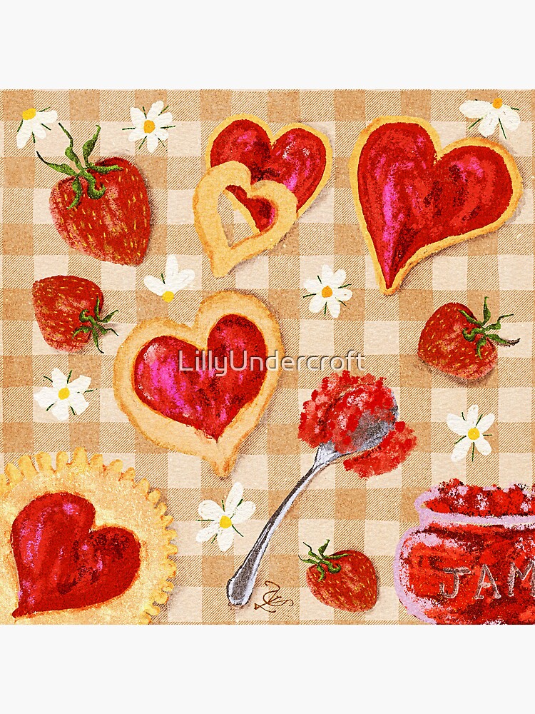 Thumbnail 4 of 4, Clock, Linzer Cookies are My Jam designed and sold by LillyUndercroft.