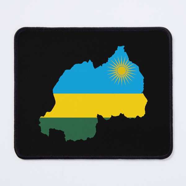 Item preview, Flag Map of Rwanda designed and sold by feether-store.