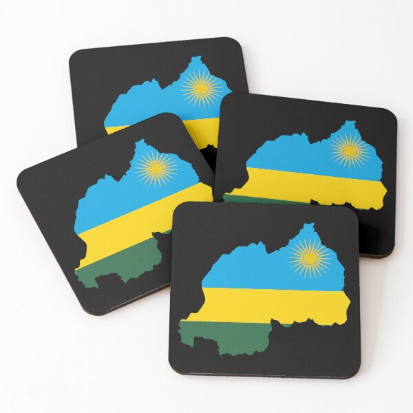 Item preview, Flag Map of Rwanda designed and sold by feether-store.
