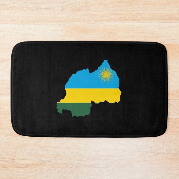 Item preview, Flag Map of Rwanda designed and sold by feether-store.