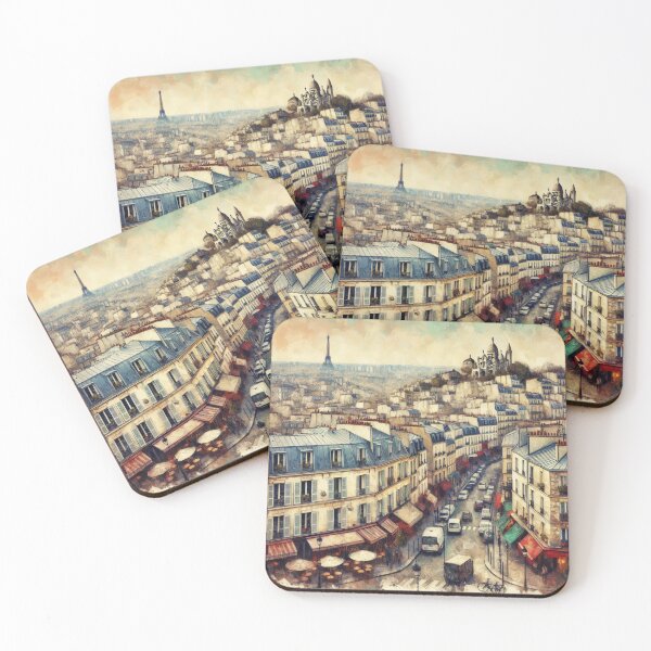 Item preview, Esquisse Bohème: Una interpretación abstracta de Montmartre designed and sold by FrescoDesign.