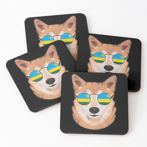 Item preview, Vintage Patriotic Shiba Inu Rwandan Flag designed and sold by feether-store.