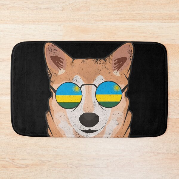 Item preview, Vintage Patriotic Shiba Inu Rwandan Flag designed and sold by feether-store.