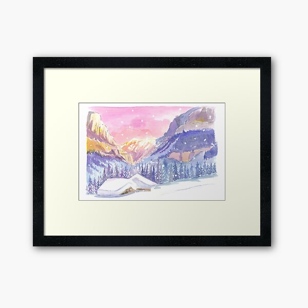 Item preview, Grindelwald Switzerland Romantic Mountain Hut in Winter Snow designed and sold by artshop77.