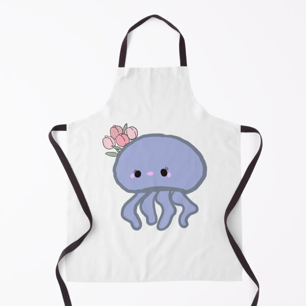 Item preview, Cute blue jelly fish with flowers designed and sold by vanvanxoxo.