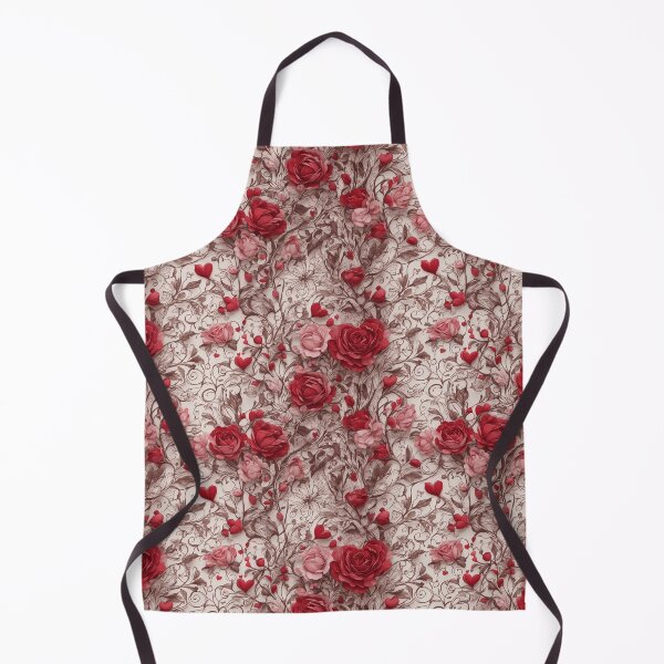 Item preview, 3D Roses with Hearts Floral Seamless Pattern designed and sold by PaxtonProjects.