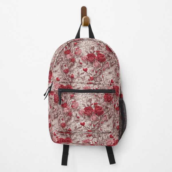 Item preview, 3D Roses with Hearts Floral Seamless Pattern designed and sold by PaxtonProjects.