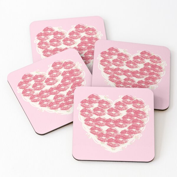 Item preview, Valentines Day Coquette pink kisses designed and sold by HarajukuTrend.