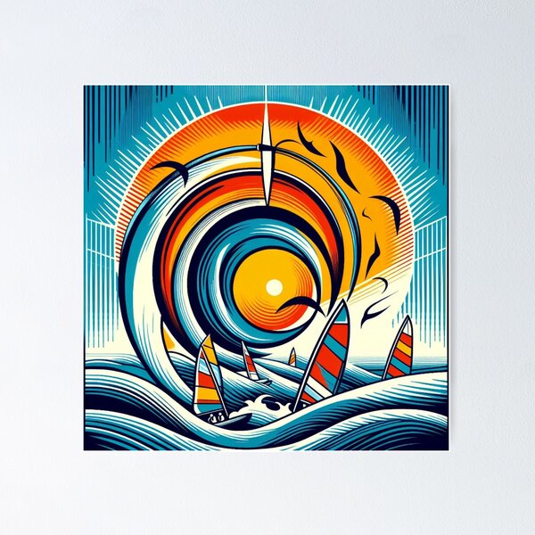Item preview, Funky Windsurfing Rush Hour designed and sold by VistaMar.