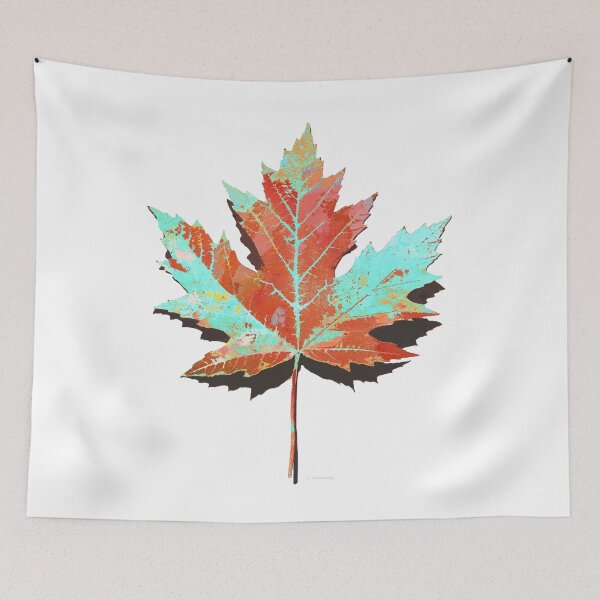 Item preview, Changing Colors Red Maple Leaf Nature Art designed and sold by Sharon Cummings Art.