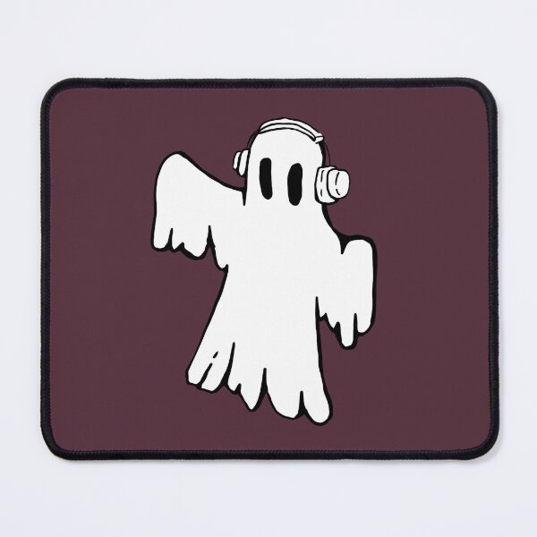 Item preview, Percival the ghost with his headphones designed and sold by maryflo.