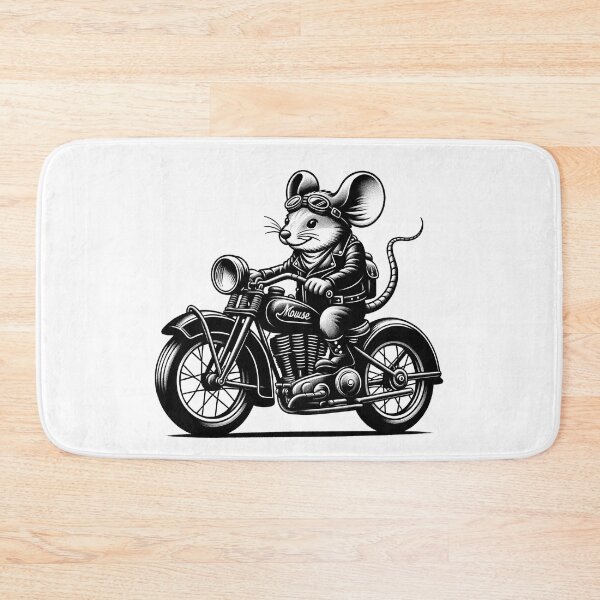 Item preview, Mouse on a Motorcycle | Vintage | Biker designed and sold by AngryBlackDog.