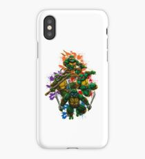 Teenage Mutant Ninja Turtles Colorful Splatter Background Illustration iPhone Case