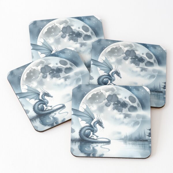 Item preview, Tranquil Dragon Over Moonlit Lake designed and sold by KNAA.
