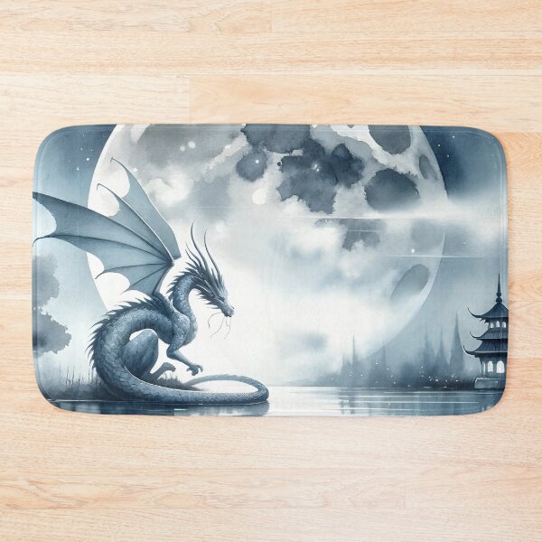 Item preview, Tranquil Dragon Over Moonlit Lake designed and sold by KNAA.