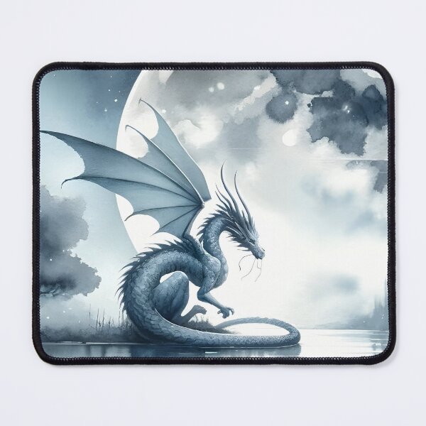 Item preview, Tranquil Dragon Over Moonlit Lake designed and sold by KNAA.