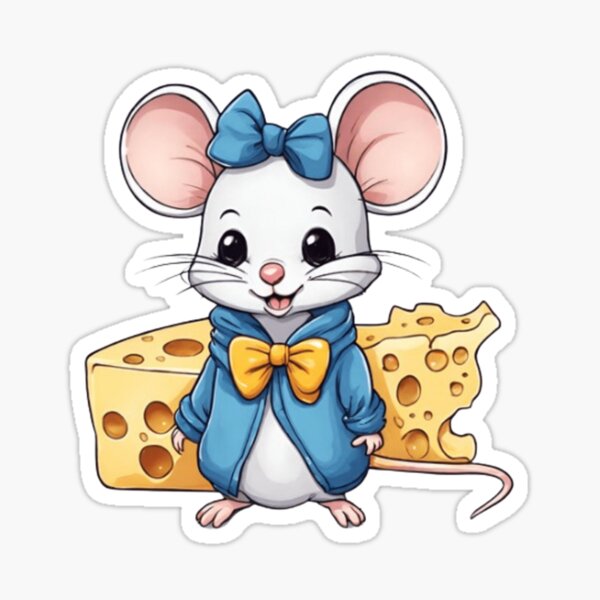 Item preview, Cute mouse with cheese  designed and sold by Culmika.