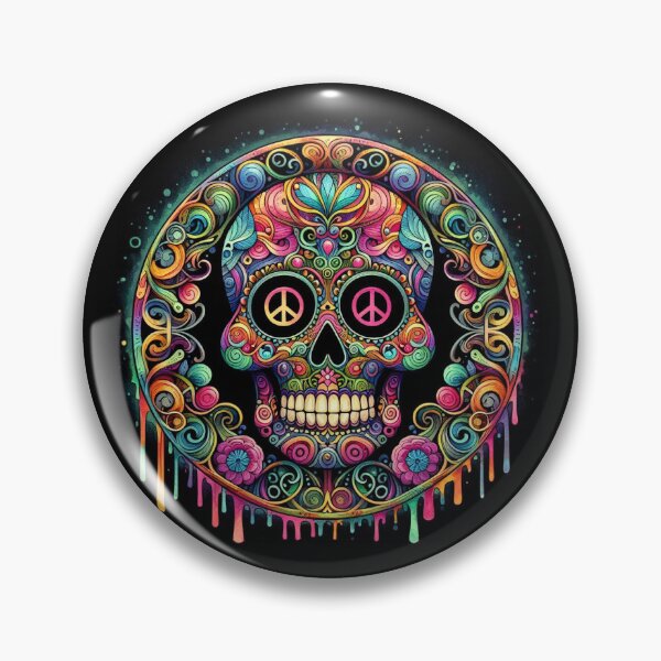 Item preview, Psychedelic Sugar Skull #3 designed and sold by Void-Jester.
