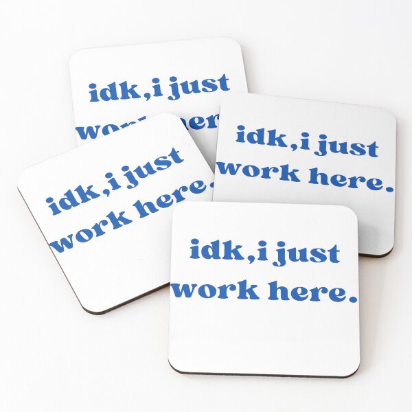 Item preview, Funny I Don't Know I Just Work Here Sticker, Waterproof Vinyl Sticker Laptop Illustrated | Funny Coworker Gift, Small Gift Idea designed and sold by Fresh Clothes.