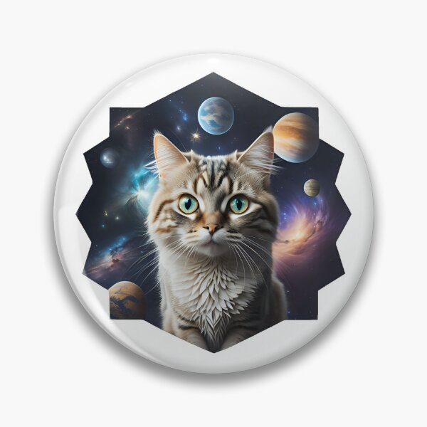 Item preview, Celestial Cat with Planets designed and sold by Qlutique.