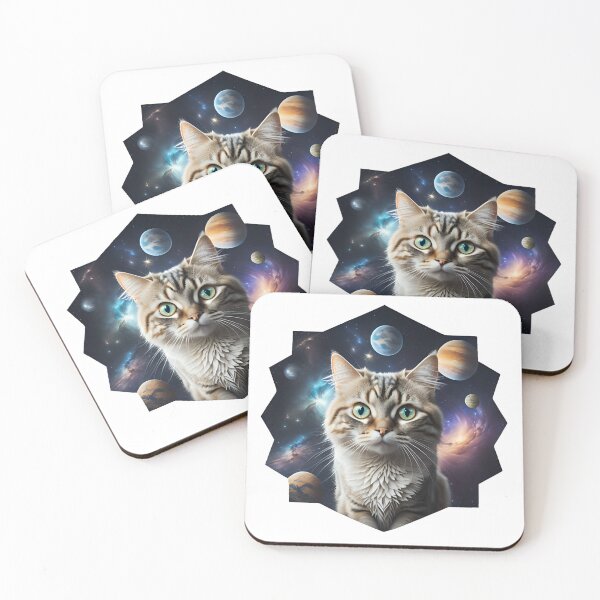 Item preview, Celestial Cat with Planets designed and sold by Qlutique.